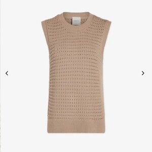 Varley Darin long line knit tank cashmere stone size M